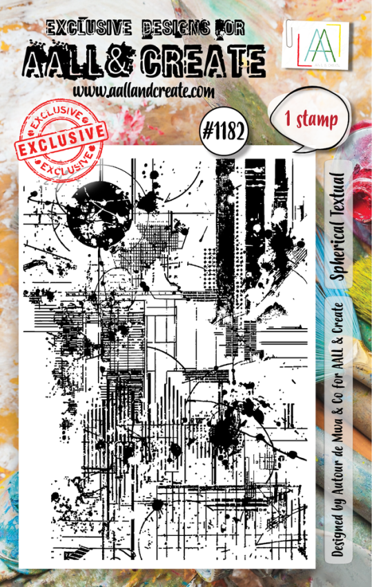 AALL and Create - Stempel A7 "Spherical Textual" Clear Stamps