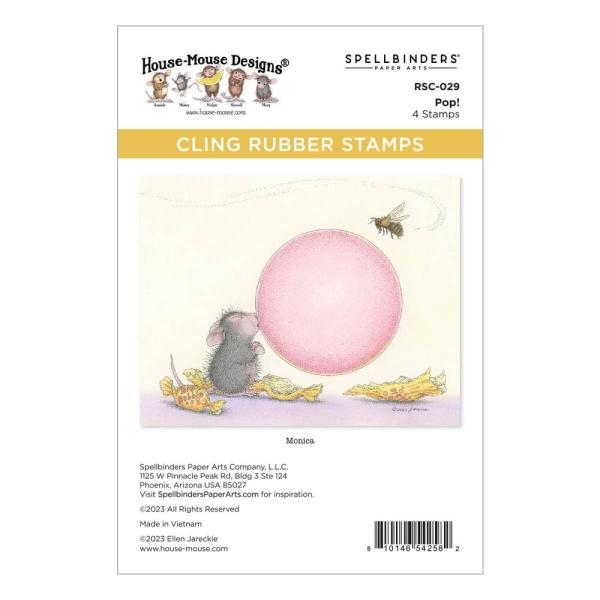 Spellbinders - Gummistempel Set "Pop!" Cling Stamp