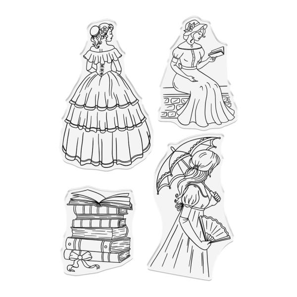 Crafters Companion - Stempelset "Elegant Ladies" Clear Stamps