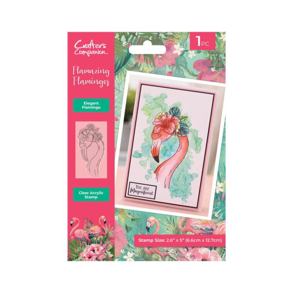 Crafters Companion - Stempel "Elegant Flamingo" Clear Stamps