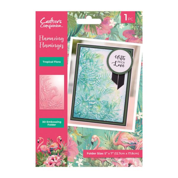 Crafters Companion - Prägefolder "Tropical Flora" 3D Embossingfolder