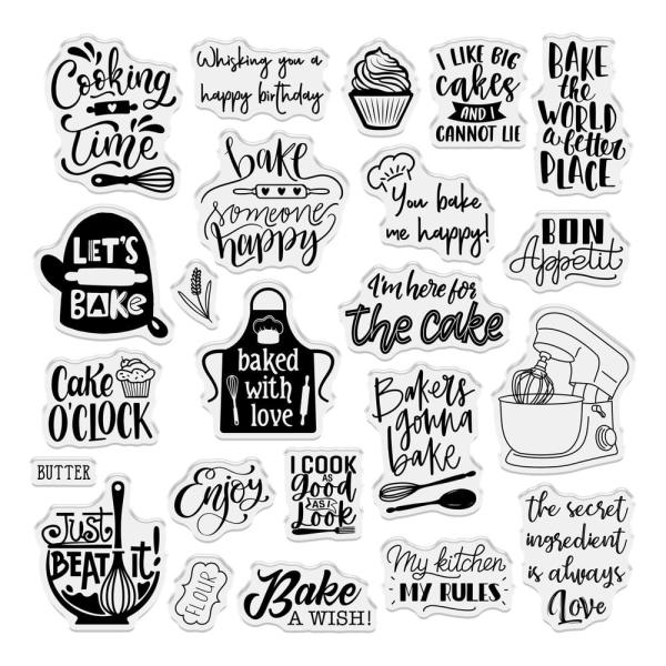 Crafters Companion - Stempelset "Baked with Love" Clear Stamps