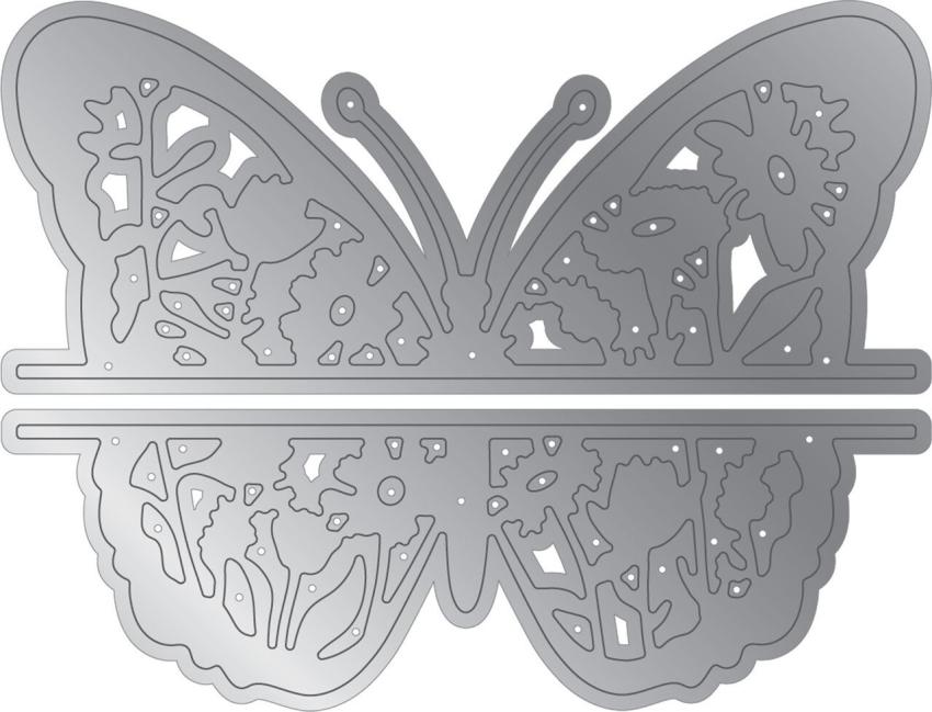 Crafters Companion - Stempelset & Stanzschablone "Butterfly Wishes" Stamp & Dies