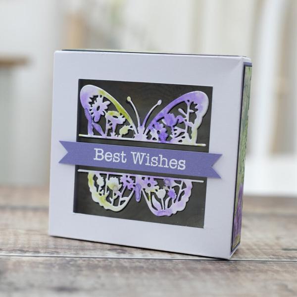 Crafters Companion - Stempelset & Stanzschablone "Butterfly Wishes" Stamp & Dies