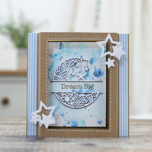 Crafters Companion - Stempelset & Stanzschablone "Dream Big" Stamp & Dies