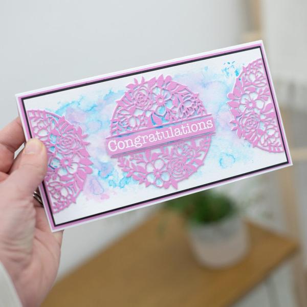 Crafters Companion - Stempelset & Stanzschablone "Floral Note" Stamp & Dies