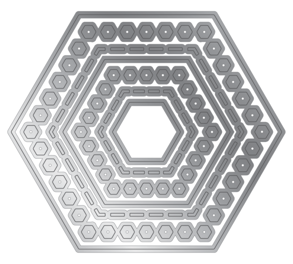 Crafters Companion - Stanzschablone "Nesting Hexagons" Dies