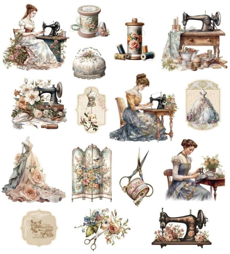 Papers For You - Stanzteile "L'Atelier" Die Cuts