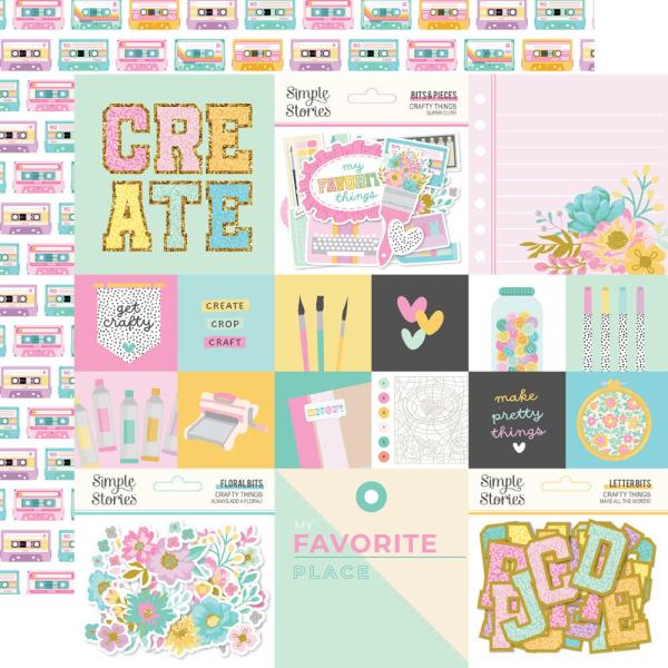 Simple Stories - Collections Kit "Crafty Things" 12 Bogen Designpapier