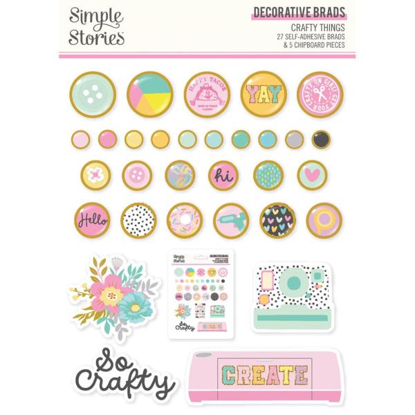 Simple Stories - Decorative Brads "Crafty Things" 