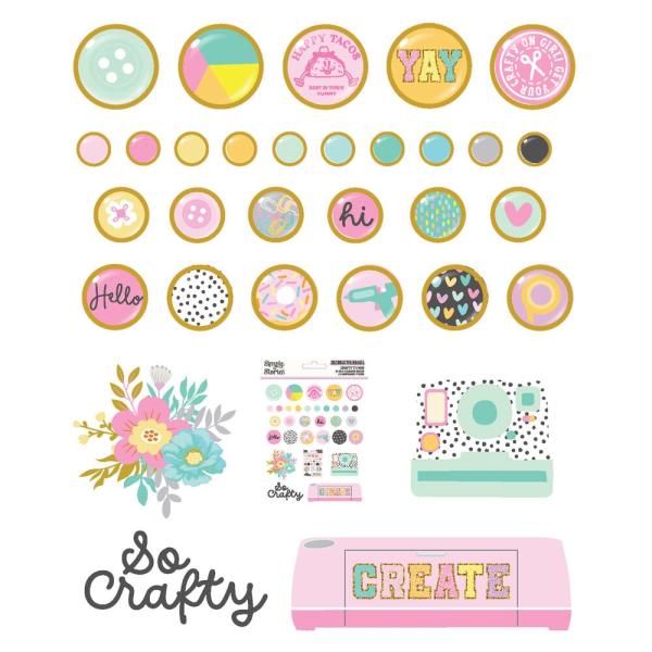 Simple Stories - Decorative Brads "Crafty Things" 