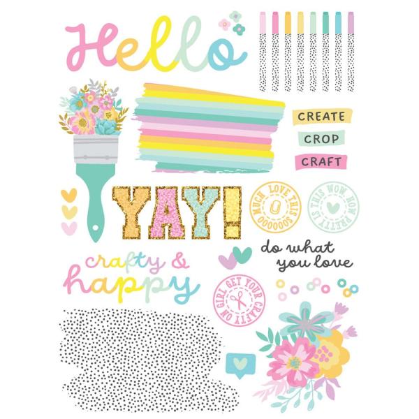 Simple Stories - Transfer Sticker "Crafty Things" Rub Ons