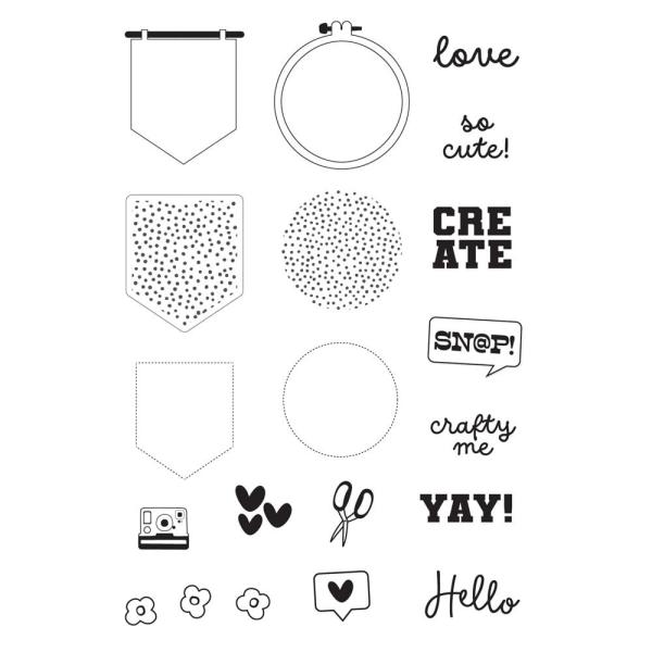 Simple Stories - Stempelset "Crafty Things" Clear Stamps 