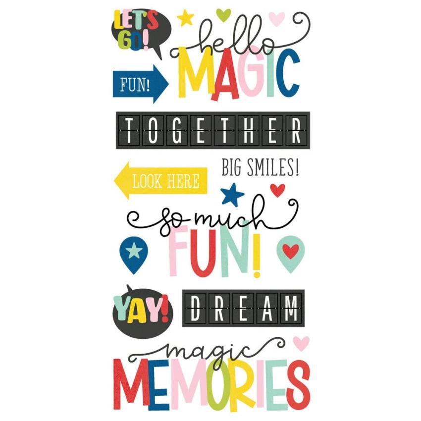 Simple Stories - Aufkleber "Say Cheese Magic" Foam Sticker