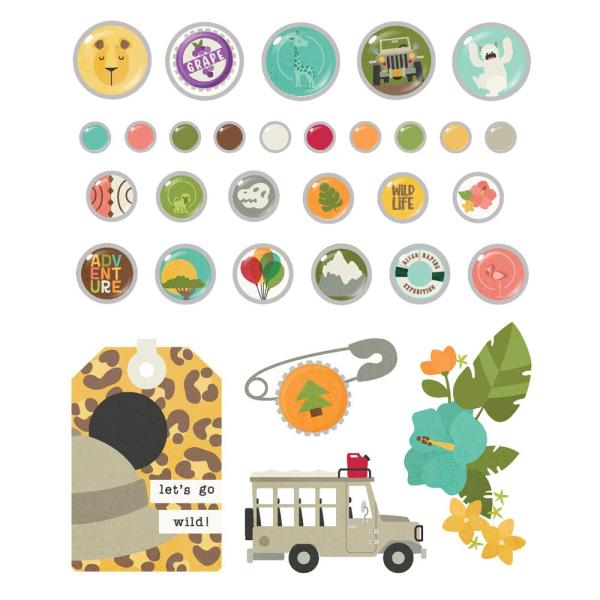 Simple Stories - Decorative Brads "Say Cheese Wild" 