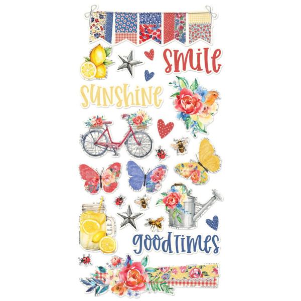 Simple Stories - Aufkleber "Simple Vintage Linen Market" Chipboard Sticker 