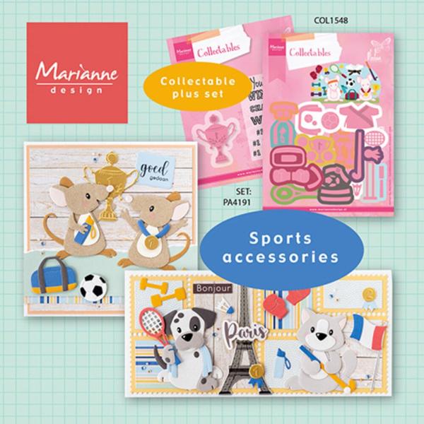 Marianne Design - Präge- und Stanzschalone "Sport Accessories" Collectables Dies