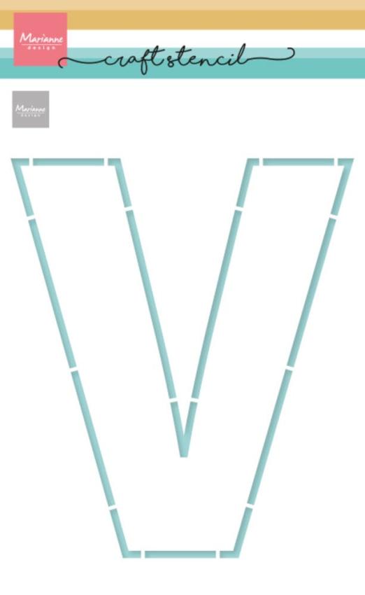 Marianne Design - Schablone 14,9x21cm "Letter V" Stencil