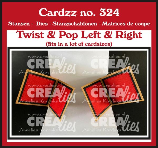 Crealies - Stanzschablone "No. 324 Twist & Pop Left & Right" Cardzz Dies