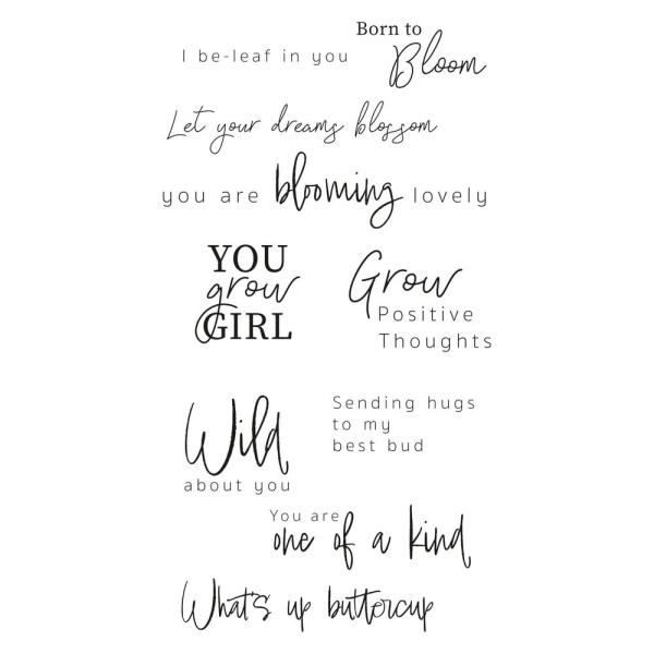 Sizzix - Stempelset "Born to Bloom" Clear Stamps