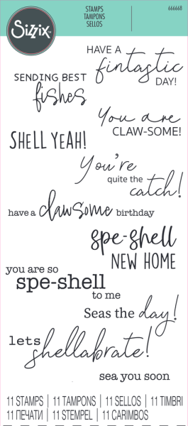 Sizzix - Stempelset "Seas the Day" Clear Stamps