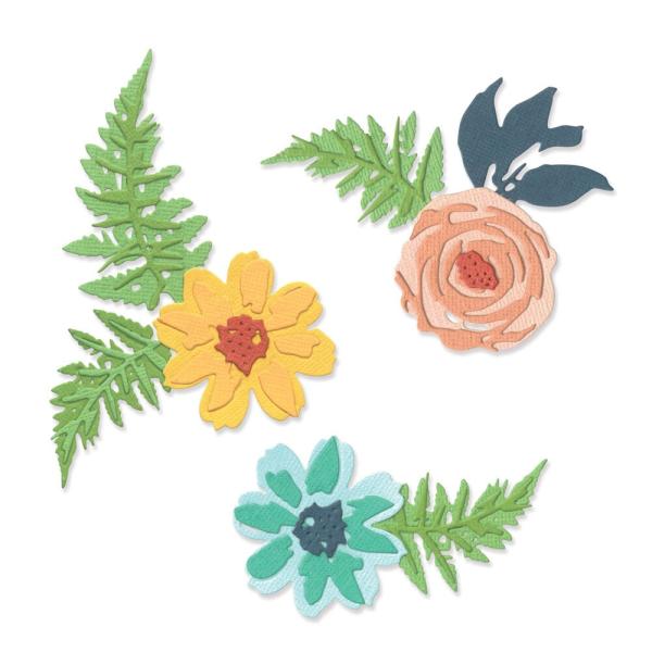 Sizzix - Stanzschablone "Flowers & Fern" Thinlits Craft Dies