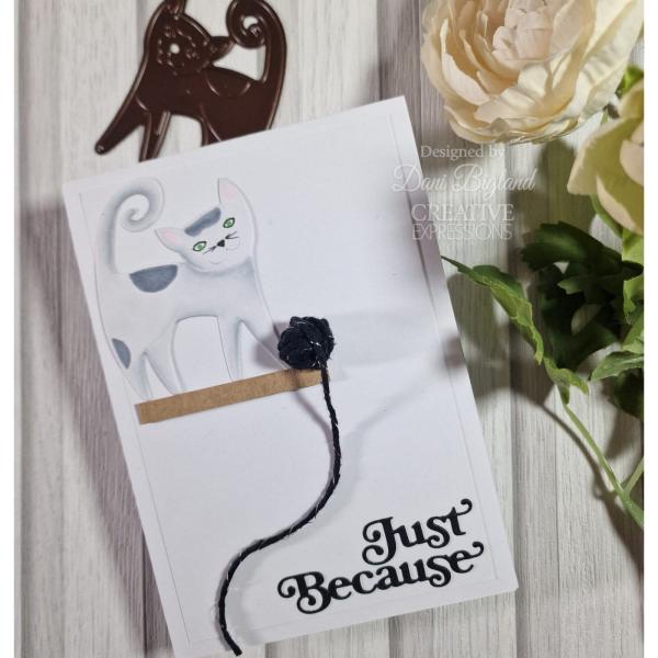 Creative Expressions - Stanzschablone "Just Becuse" Shadowed Sentiments Dies Mini Design by Sue Wilson