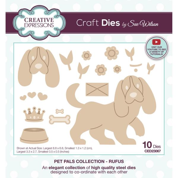 Creative Expressions - Stanzschablone "Pet Pals Rufus" Craft Dies Design by Sue Wilson