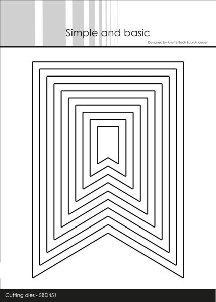 Simple and Basic - Stanzschablone 10,5x15cm "Fishtail" Dies