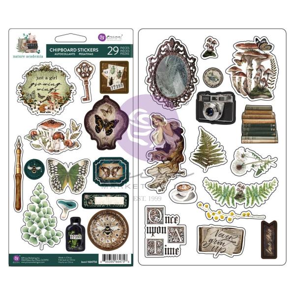 Prima Marketing - Aufkleber "Nature Academia" Chipboard Sticker 