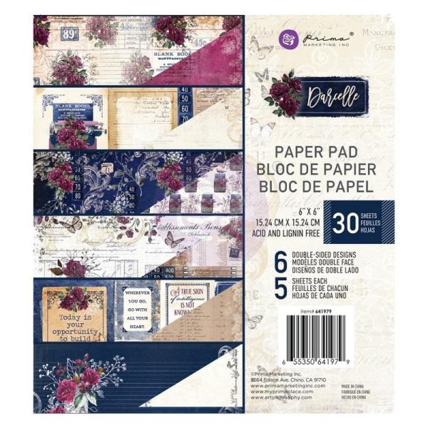 Prima Marketing - Designpapier "Darcelle" Paper Pack 6x6 Inch - 30 Bogen