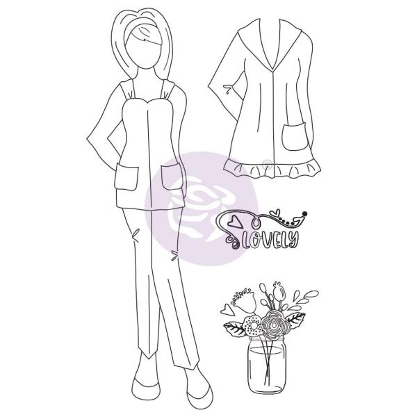Prima Marketing - Stempelset "Becky" Cling Stamp