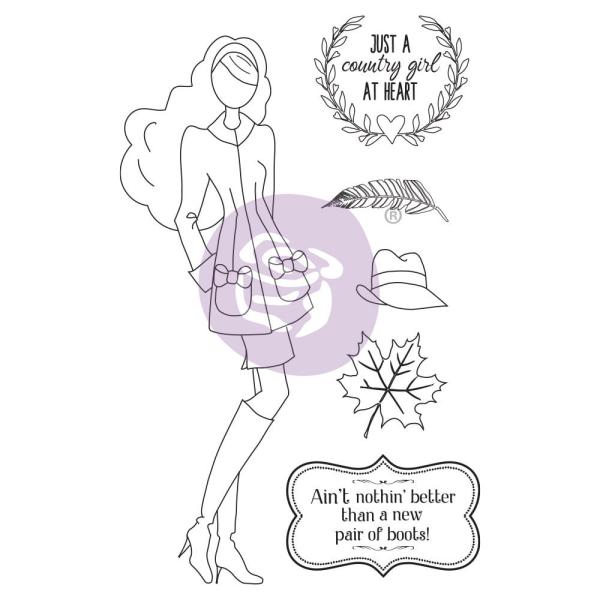 Prima Marketing - Stempelset "Jessi" Cling Stamp