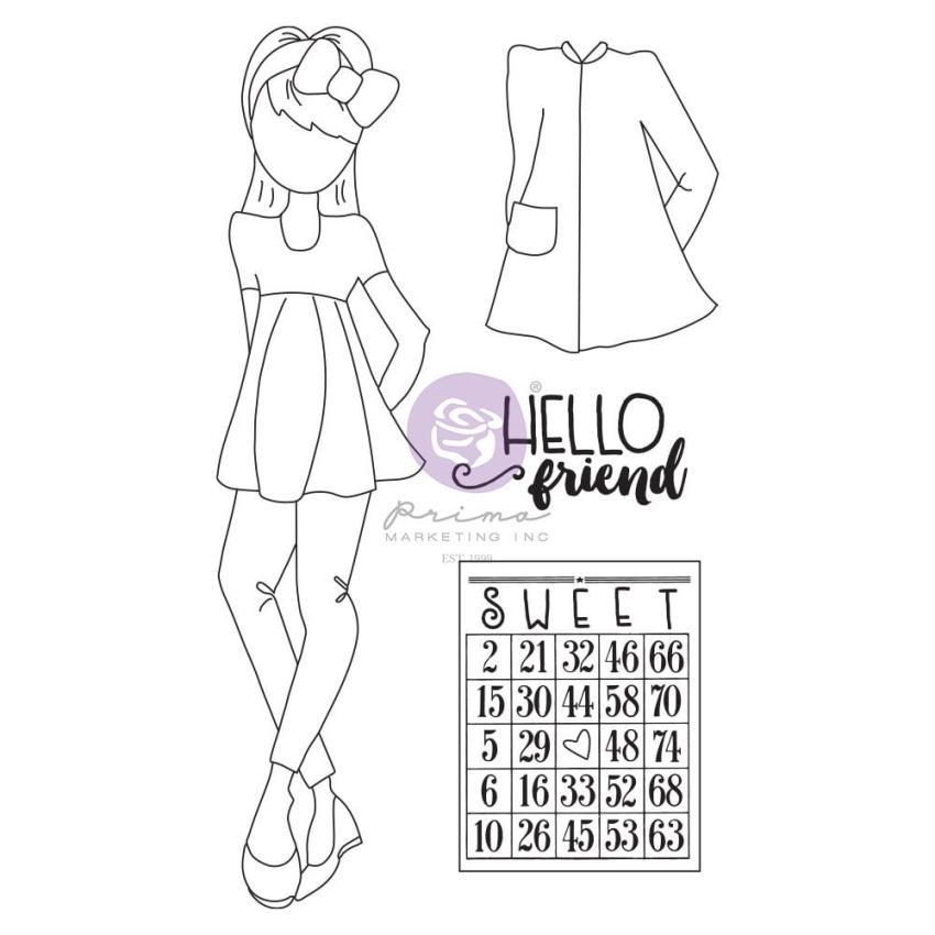 Prima Marketing - Stempelset "Amberly" Cling Stamp