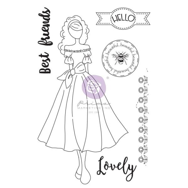 Prima Marketing - Stempelset "Melissa" Cling Stamp