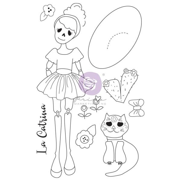 Prima Marketing - Stempelset "La Catrina" Cling Stamp