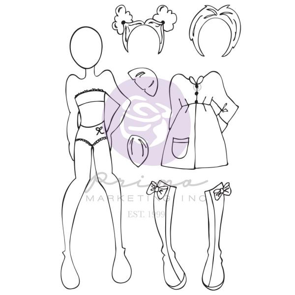 Prima Marketing - Stempelset "Gracie" Cling Stamp