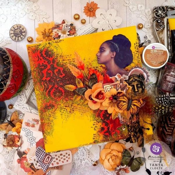 Prima Marketing - Papier Blumen "Diamond" Flowers Beautiful Sunset