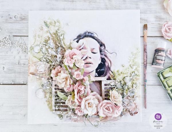 Prima Marketing - Papier Blumen "Magic Love" Flowers Pastel Dreams 