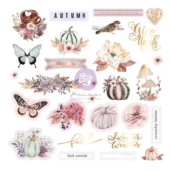 Prima Marketing - Stanzteile "Hello Pink Autumn" Ephemera