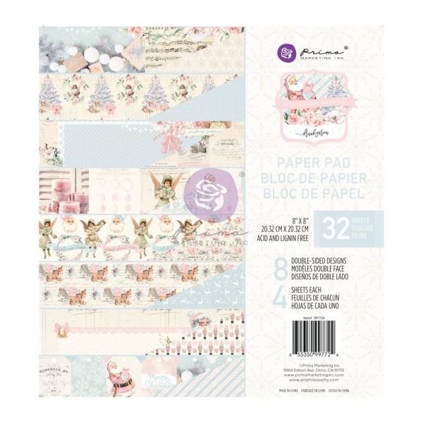 Prima Marketing - Designpapier "Christmas Sparkle" Paper Pack 8x8 Inch - 32 Bogen