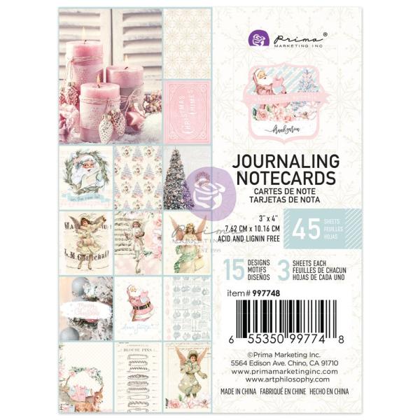 Prima Marketing - Designpapier "Christmas Sparkle" Paper Pack - Journaling Cards 3x4 Inch - 45 Bogen