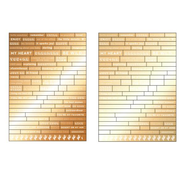 Prima Marketing - Aufkleber "Golden Desert Word" Sticker