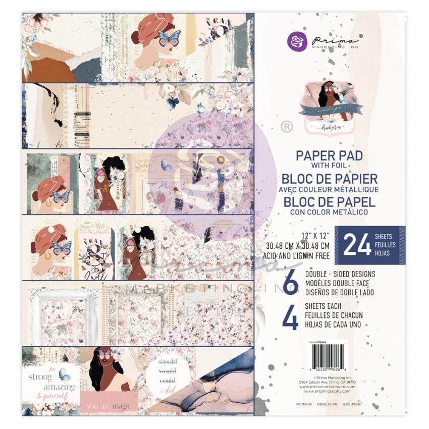 Prima Marketing - Designpapier "Indigo" Paper Pack 12x12 Inch - 24 Bogen