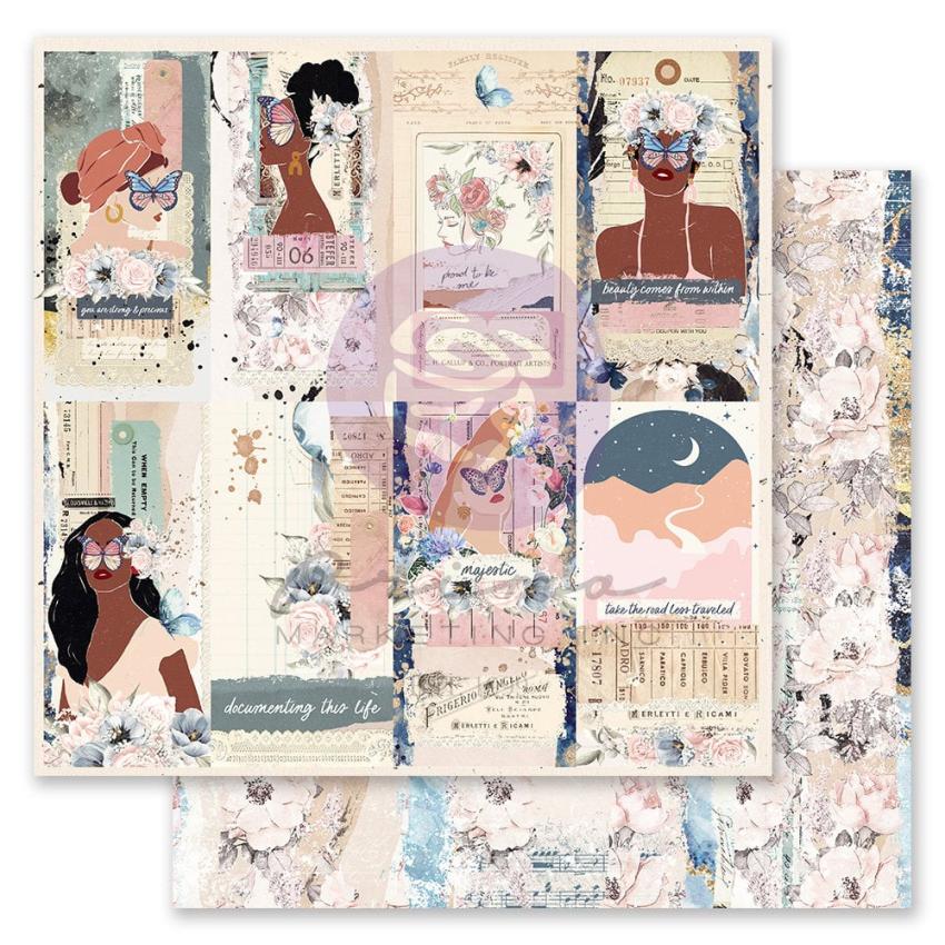 Prima Marketing - Designpapier "Indigo" Paper Pack 12x12 Inch - 24 Bogen