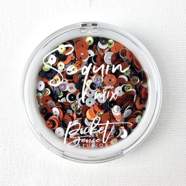 Picket Fence Studios - Pailletten - Streuteile "Black Magic" Sequin Mix