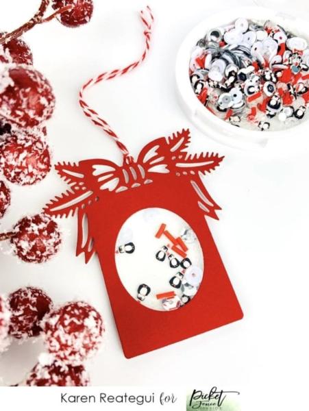 Picket Fence Studios - Pailletten - Streuteile "Penguins Come to Christmas" Sequin Mix