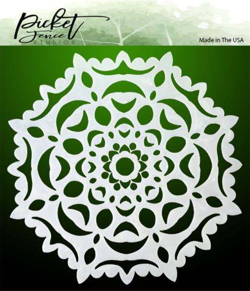Picket Fence Studios - Schablone "Hand Cut Snowflake" Stencil 6x6 Inch