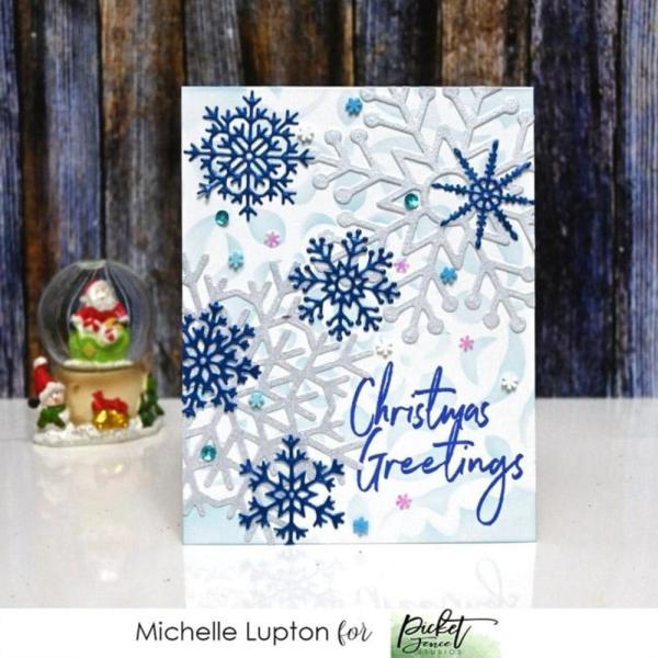 Picket Fence Studios - Schablone "Hand Cut Snowflake" Stencil 6x6 Inch