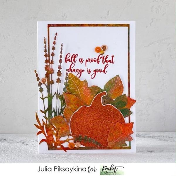 Picket Fence Studios - Schablone "Jack-o-Lantern" Stencil 6x6 Inch